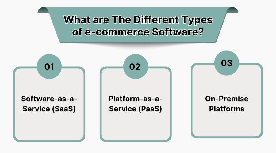 What are the different types of e-commerce software?
